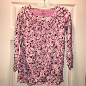 (5/$25) Land’s End Butterfly 🦋 L/S Tunic Top